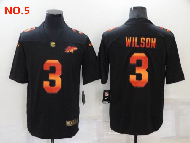 Men's Denver Broncos 3 3 Russell Wilson Jersey NO.5;